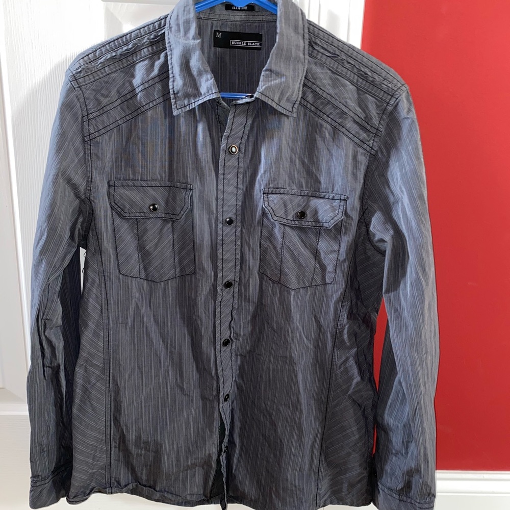 Men’s BKE Black Button Down Shirt